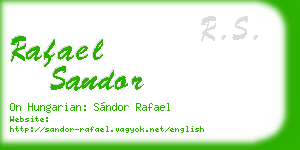 rafael sandor business card