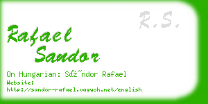 rafael sandor business card